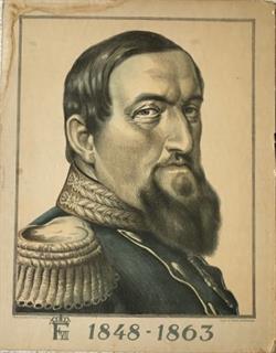 Skoletavle -  Kong Frederik VII 1848 -1863